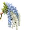 Flor de Glicina Artificial con Ramas Largas, Flor Falsa de Plástico, Flor de Seda, Planta Decorativa Colgante para Sala de Estar Interior