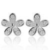 Amazon joyería lote mixto alta calidad AAA circonita incrustada pendientes de oro rosa europeos y americanos pendientes calientes de flor