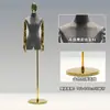 Loja de Roupas Estilo Coreano Manequim para Exposição de Roupas Manequim Feminino de Camurça Meio Corpo Suporte para Manequim Suporte de Exposição de Corpo Humano Completo