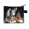 Nova Estrela do Futebol Infantil Porta-moedas Porta-cartões Portátil Bolsa para Guardar Moedas Chaves Poliéster Clutch