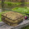 Bolsa de almacenamiento de accesorios portátiles para exteriores camuflaje bolsa para equipo de pesca gran capacidad ajustable caja para carrete de pesca suministros de pesca