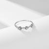 Anillo de Plata Esterlina Rosa Diamante Nicho Ins Estilo Super Hada Dulce Popular Flor Anillo Delgado Anillo para el Dedo Índice Pulsera