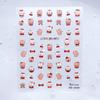 Pegatina de arte de uñas tridimensional con relieve 5D conejo blanco toffee hasta taza de papel de pato oso calcomanía para uñas se puede aplicar en la cara