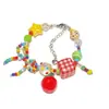 Arco-Íris de Verão ~ Dopamina Fresco Colorido Design de Nicho Doce Arco-Íris Estrela Corda Elástica Pulseira Joia