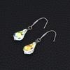 Pendientes Elegantes Pequeños Estilo Chanel de Acero de Titanio Pendientes de Cristal Barroco Moda para Mujer Pendientes Finos para Cara de Mujer No se Desvanecen