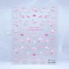 Pegatina de arte de uñas tridimensional con relieve 5D conejo blanco toffee hasta taza de papel de pato oso calcomanía para uñas se puede aplicar en la cara