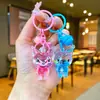 Chaveiro Cartoon Sanrio Kuromi Brilhante Areia Líquida Boneca Pingente Decoração Pequeno Presente Acessórios para Atacado