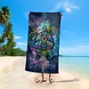 Amazon Cross-Border Estilo Verão Férias na Praia Toalha de Praia Microfibra Tartaruga Marinha Azul Toalha Esportiva