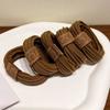 Diadema de oso linda de moda, banda de goma elástica alta para el cabello para mujer, nuevo estilo, banda para el cabello, tocado de bolas duraderas, estuche de cuero