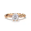 Anillo Envolvente de Moissanita Brillante de 1 Quilate Más Vendido Transfronterizo con Artesanía Italiana y Baño de Oro de 18 Quilates, Anillos de Moissanita al por Mayor