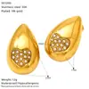 Pendientes de Perlas de Lujo Ligero Transfronterizos Europeos y Americanos con Lazo de Amor de Gama Alta para Mujer, Pendientes Versátiles Chapados en Oro, Joyería al por Mayor