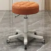Taburete de belleza con ruedas, taburete de silla de salón de belleza para técnico de uñas, silla de trabajo grande con ruedas de altura ajustable retráctil