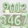 Balões de Folha de Alumínio Digitais Verdes Oliva de 32 polegadas Decoração de Festa de Aniversário Arranjo de Cena Balões de Folha de Alumínio Versão Americana Atacado