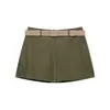 Atacado de Roupas Femininas Transfronteiriças Europeu e Americano Verão 2026 Novo Moda Casual Versátil Shorts com Cinto 3046098