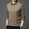 Camisa Polo de Manga Larga Falsa de Dos Piezas para Hombre 2026, Nuevo Estilo Otoño, Cuello Campana, Camisa Básica Casual para Hombres de Mediana Edad, Venta al por Mayor