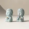 Inciensario Zen Tathagata de Piedra Arenisca Verde de Fábrica Línea Inciensario Fragante Decoración Zen de Escritorio para Salón de Té Estufa de Incienso Avanzada Soporte para Incienso