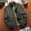 JEEP SPIRIT Jaqueta Masculina de Primavera e Outono com Gola Jaqueta Masculina Fashion Utilitária Multibolsos Top Casual 7230
