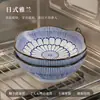 Louça de Cerâmica Estilo Japonês com Cor Sob Esmalte, Alto Valor Estético, Tigelas e Pratos Domésticos, Pratos Criativos de Moinho de Vento, Pratinhos para Petiscos