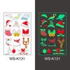 Nueva Calcomanía de Tatuaje Luminoso de Navidad para Niños, Dibujo Animado, Copo de Nieve, Decoración Facial, Regalo, Impermeable, Sudor, Calcomanía Luminosa