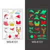Nuevas Pegatinas de Tatuaje Luminosas de Regalo de Navidad para Niños Dibujos Animados Copo de Nieve Tatuaje Facial Impermeables y Resistentes al Sudor Pegatinas Luminosas