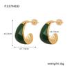Brincos de luxo de luz de nicho retrô brincos de design elegante de alta qualidade em forma de cobre banhados a cobre 18K brincos de ouro real