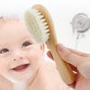 Traje de cuidado para bebés transfronterizo Champú Baño Cepillo de lana suave Peine para el cabello con mango de haya Herramientas para el cuidado infantil