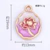 Ventas Directas de Fábrica Transfronterizas de Colgantes Individuales de Loto Creativos Personalizados, Accesorios DIY, Joyería de Aleación con Goteo de Aceite, Colores Mixtos, Lote Mixto