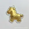 Llavero de Oro Puro 999 con Popular Patrón de Nube y la Palabra "Fu", con Cordón de Cuero, Regalo Empresarial Creativo, Venta Directa de Fábrica, Wholesale Personalizado