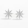 Pendientes de diamantes con forma de girasol en plata de ley S925 con diseño de moda creativa y moderna de Europa y Estados Unidos, con hebilla de oreja de girasol y viento INS