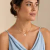 Colgante de perla redonda geométrica personalizada europea y americana transfronteriza, collar apilado multicapa para mujer, joyería al por mayor