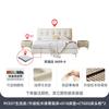 Oso de Invierno Capa Superior Piel de Vaca Cama Puff Estilo Crema Cama Grande Sencilla Lujo Ligero Cama de Cuero Nórdica Moderna Doble Cama Matrimonial