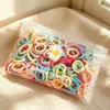 Elásticos de Cabelo Amigáveis para Cabelos Infantis, Pacote com 500, Elásticos de Alta Elasticidade, Elásticos do Tamanho de um Polegar, Cordas de Cabelo para Bebês Meninas