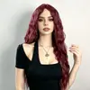 Pelucas Sintéticas Estilo Europeo y Americano para Mujer, Peluca Completa Larga Rizada Onda de Agua con Flequillo, Rizos Pequeños, Pelucas de Fibra de Alta Temperatura