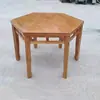 Mesa pentagonal de madera maciza ajedrez y juego de cartas mesa Guandan mesa hexagonal Gouji mesa pata de perro mesa Dou Dizhu mesa Baohuang octagonal
