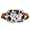 Bolsa de Cintura Estampa de Vaca para Mulheres em Estoque, Bolsa de Cinto Versátil, Bolsa Transversal, Bolsa de Cintura com Alça de Ombro Ajustável