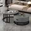 Mesa de centro de ardósia para uso doméstico, conjunto de mesas de centro para sala de estar, mesa de centro para apartamento pequeno, mesa de centro de luxo leve, estilo nórdico moderno simples, popular online