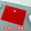 Bolsa Porta-Arquivos Colorida de Encaixe, Tamanho Pequeno, Transparente, Espessada, Grande Capacidade, Bolsa para Documentos, Armazenamento de Faturas, Estojo para Lápis de Exame