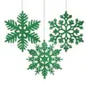 Floco de Neve de 10cm Confeitos Plásticos Decoração de Árvore de Natal Suprimentos Enfeites Pendurados Fabricante Atacado Decorações de Natal Douradas