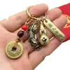 Latão Cabacinho Dinheiro dos Cinco Imperadores Doze Signos Oito Santos Padroeiros Chaveiro de Cabacinho Pequenos Acessórios Pingente Atacado