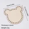 Lascas de Madeira Cortadas a Laser com Furos, Placa de Madeira, Tiras de Tecido, Cesta, Base de Madeira, Base de Madeira Crochê à Mão, Placa de Tecelagem DIY