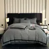 Estilo Simples Nórdico Luxo Leve Algodão Lavado à Água Conjunto de Quatro Peças Primavera 2025 Novo Estilo Lençol Capa de Edredom Roupa de Cama Conjunto de Três Peças