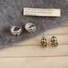 Brincos Estampa Leopardo Retrô, Luxo Acessível, Elegantes de Alta Qualidade, Brincos Atmosféricos, Geométricos Únicos e Bonitos, Acessórios de Orelha Diários para Outono e Inverno