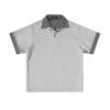 Camisa Polo Estilo Preppy Retro Americano con Cuello para Hombres y Mujeres Camiseta de Verano de Manga Corta Tops Casuales Holgados para Pareja