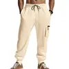 Pantalones Deportivos de Trabajo Casuales de Moda Europeos y Americanos para Hombre, Transfronterizos, Otoño e Invierno, Entrenamiento, Multibolsillos, Cremallera, Elásticos, Ajuste Delgado