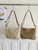 Bolso de Paja Tejida Nuevo Verano 2026 Transfronterizo, Bolso de Hombro, Bolso de Playa de Moda y Versátil, Bolso Tote Cruzado Estilo Universitario