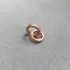 6 Anillos de Aleación Entrelazados Pulsera Espaciadores Anillo Doble Capa Oro Rosa y Plata Accesorios para Pulseras Colgante para Collar DIY