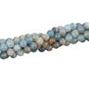 Calcita Azul Natural cuentas redondas brillante larga cadena azul Lujo cuentas sueltas pulsera collar joyería en stock al por mayor