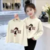 Camiseta de Manga Larga para Niña 2026 Primavera/Otoño Nuevo Estilo Moda Infantil Marca de Tendencia Versátil Capa Base Top Holgado para Niñas Pequeñas
