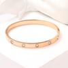 Nuevo Pulsera con Cierre de Acero de Titanio con Diez Diamantes, Joyería Clásica Versátil Atemporal, Diseño de Nicho de Moda al por Mayor