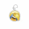 Llavero Colgante para Bolso Emoticono Xiaohongshu Acrílico Creativo Divertido Moderno Lindo y Divertido
